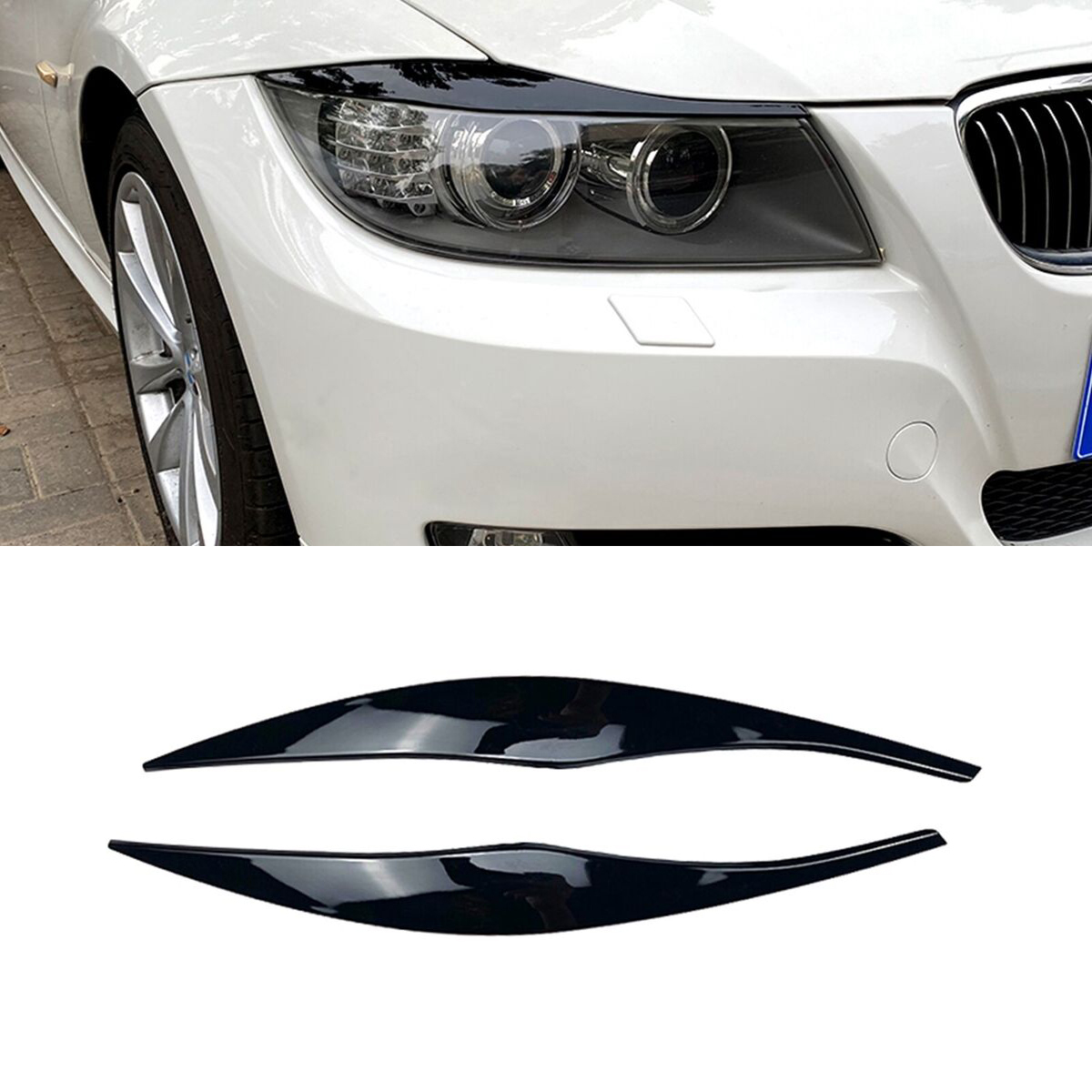 DMB11062-bmw-e90-e91-priekiniu-zibintu-lempu-antakiai-juodi-blizgus