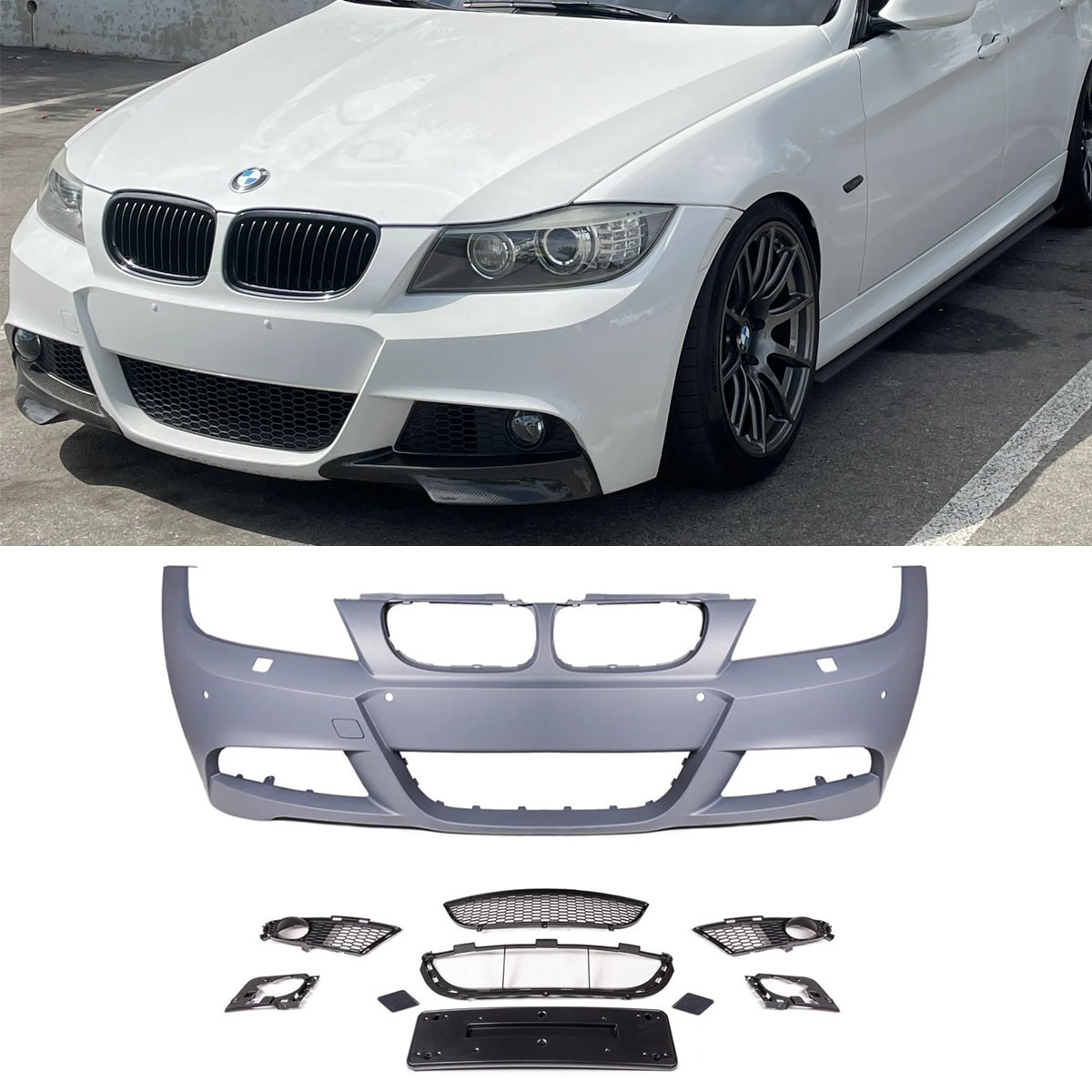 DMB12026-bmw-e90-e91-lci-facelift-m-sport-mpak-mpack-priekinis-buferis-bamperis